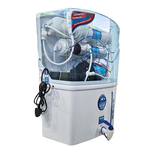 Image of Aqua Natural Fully Automatic RO Water Purifier with UV, UF and TDS Controller with Complete Pre Filter Set, RO+UV water filter purifiers for Home & Kitchen - 12 liters