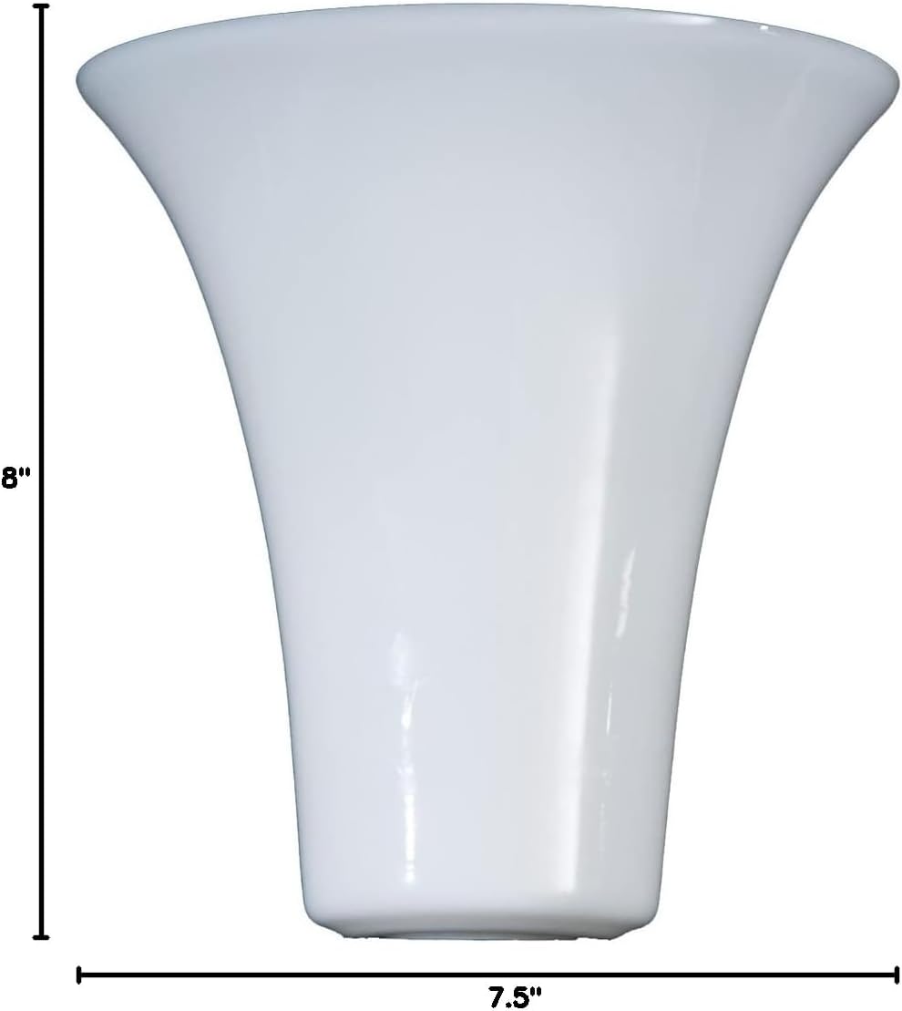 B&P Lamp® Opal Glass Tulip Shaped Torchiere Shade for Stiffel Models 2092, 2093, 2014 and 2041