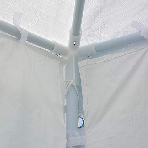 Panana 10''x10'' Gazebo with 4 Side Panels Waterproof PE Garden Marquee Canopy Party Wedding Tent Marquee 3X3m (White) 8 Panana 10''x10'' Gazebo with 4 Side Panels Waterproof PE Garden Marquee Canopy Party Wedding Tent Marquee 3X3m (White) - Image 8