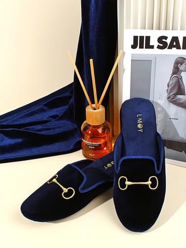 LMOY Velvet Slippers Women'S Slippers House Lightweight Non-Slip Elegant House Slippers4