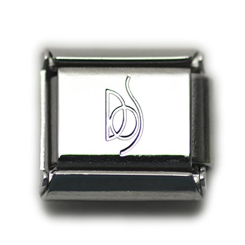 Dolceoro Alphabet G Letter Initial, 9Mm Traditional Classic Type Italian Modular Charm Bracelet Link - Stainless Steel #TOP1