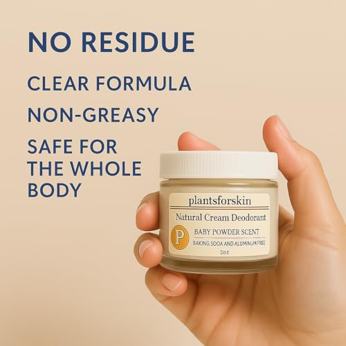 Desodorante Natural en Crema, Aroma Baby Powder, Sin Aluminio, 2 oz miniatura 2