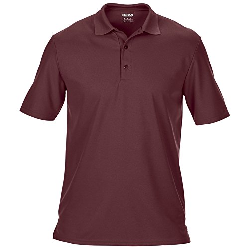 Gildan Polo Deportivo para Hombre Manga Corta Double Pique (S) (Negro) miniatura 5