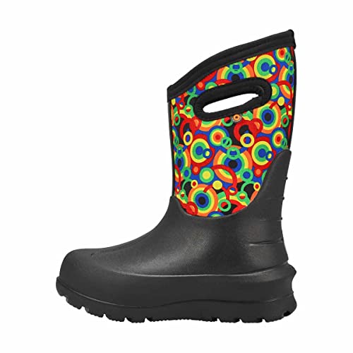 BOGS Neo - Classic Circle Geo (Toddler/Little Kid/Big Kid) Black Multi 5 Big Kid M