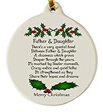 Father & Daughter 2016 Porcelain Ornament Rhinestone Crystal Special Bond Love
