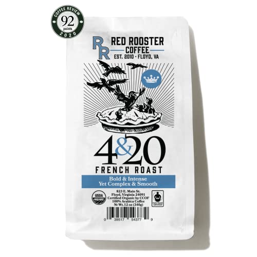Red Rooster Coffee Organic 4&20 French Roast 12 oz miniatura 1