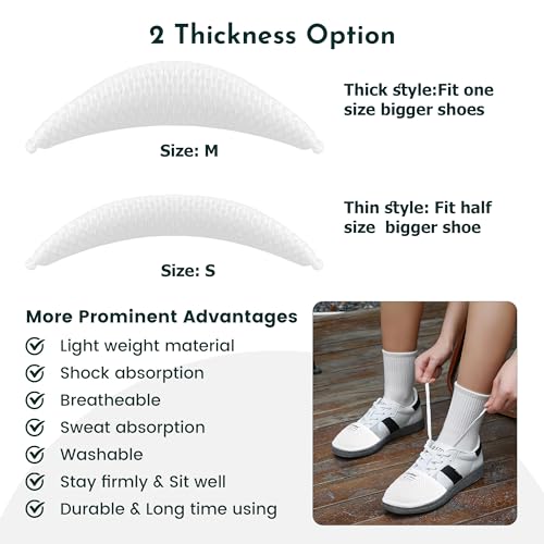 Rellenos de confort para zapatos demasiado grandes, 2 pares miniatura 3