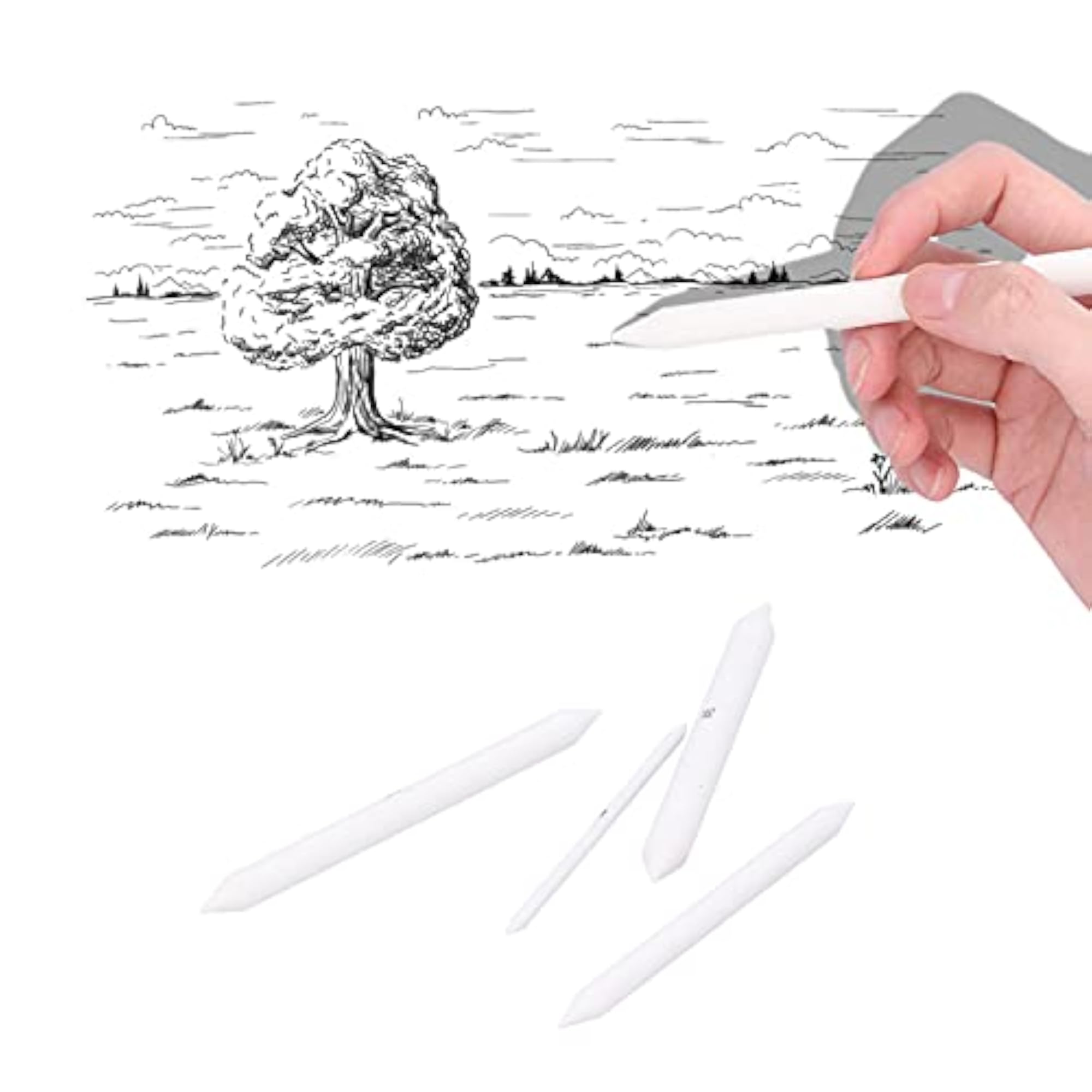 Blending Stumps Set for Sketching and Drawing