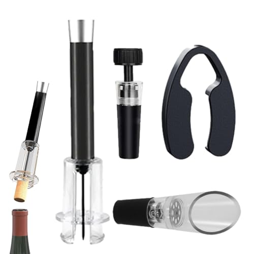Set apribottiglie - Set apribottiglie, per vino, cavatappi | Tappi per bottiglie Design della pompa del vino Tappo in sughero riutilizzabile per apri vino Set semplice cavatappi pe