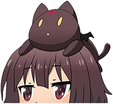 Fikouyz Konosuba Wizard Neko Car Sticker Funny Decal Vinyl Sticker for Cars/Laptops