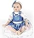 ZIYIUI Bebes Reborn niñas Muñecas Reborn Silicona Reales Recien Nacidos Toddler niño Realista Baby Dolls Girls Ojos Abiertos Baratos Muñecos Reborn Originales Bebe Reborn Verdadero 55 Cm