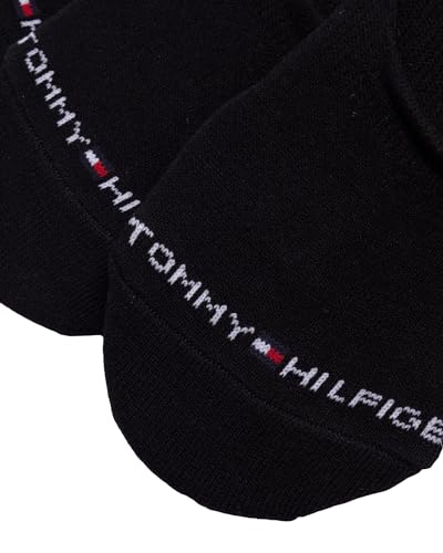 Tommy Hilfiger Women's TH Logo No-Show Sneaker Liner Socks - 6 Pack (One Size, Black)2