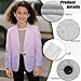 Pointodoor Dressy Blazer Jackets for Girls Notch Collar Open Front Single Button Blazers Suit Lightweight Long Sleeve Cardigan with Pocket Fashion Clothes Purple