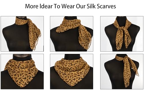 Lightweight Polka Dot Print Scarves for Women Square Elegant Wrap Neck Scarf-Fashion Head Scarf 27.5 × 27.5 inches3