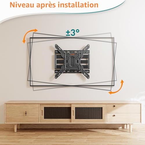 Support mural TV orientable pour un angle de vision parfait dans votre salon
