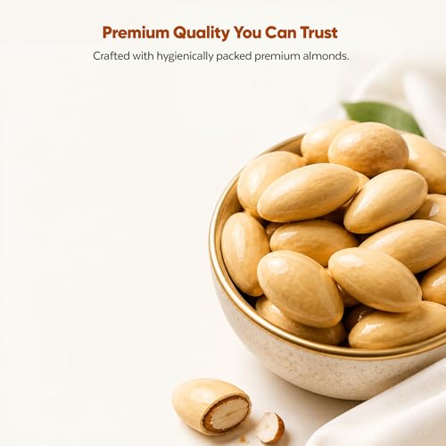 Image of DRIYOZ Malai Munch Rasmalai Flavoured Almonds 250g | Premium Crunchy Badam Coated with Creamy Malai Granules | Gourmet Indian Sweet Nut Snack for Gifting & Festive Celebrations