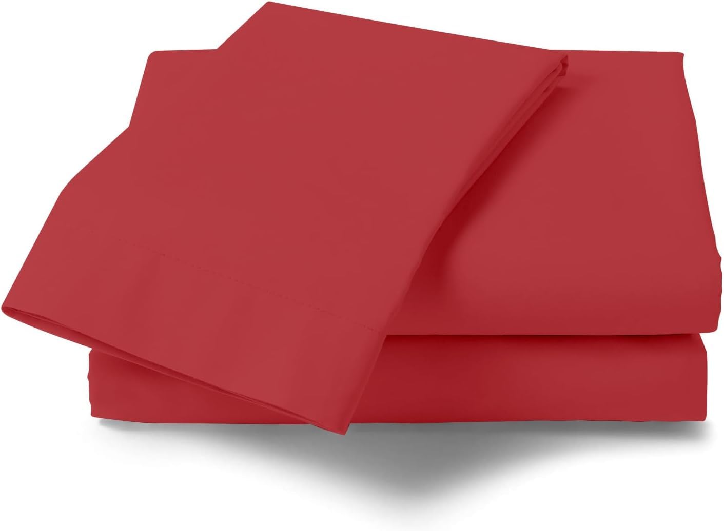 Gc Gaveno Cavailia Red 180 Thread Count Percale Flat Sheet, King Size,
