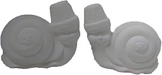 Cracked Pot Snails 5 1/2" Set of 2 Ceramic Bisque Ready to Paint