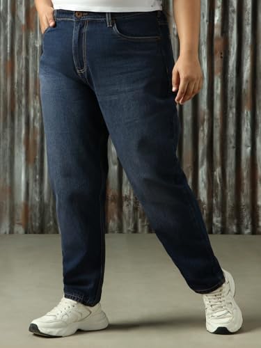 Image of High Star Women Cotton Washed Mom Fit Casual High-Rise Jeans