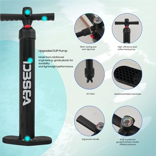 Image of 11 ft Inflatable Stand Up Paddle Board with Accessories, Extra Wide Paddle Board for Adults & Youth, Heavy Duty Inflatable SUP for 2 Person, 11'35 inch /11'34 inch /11'33 inch