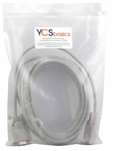 Ycs Basics D9MF25-B 25 Foot Db9 9 Pin Serial / Rs232 Male/Female Extension Cable thumb #1