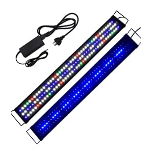 LED-Lampe für Aquarium, Timer, 3 Modi, Aquarium, Beleuchtung, verstellbar, wasserdicht, mit Controller, Full Spectrum Fish Tank Light für Aquarien, 90 cm, 25 W