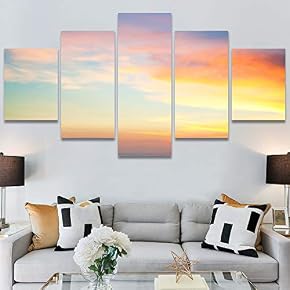 SIGNWIN 5 Panel Canvas Wall Art Modern Art...