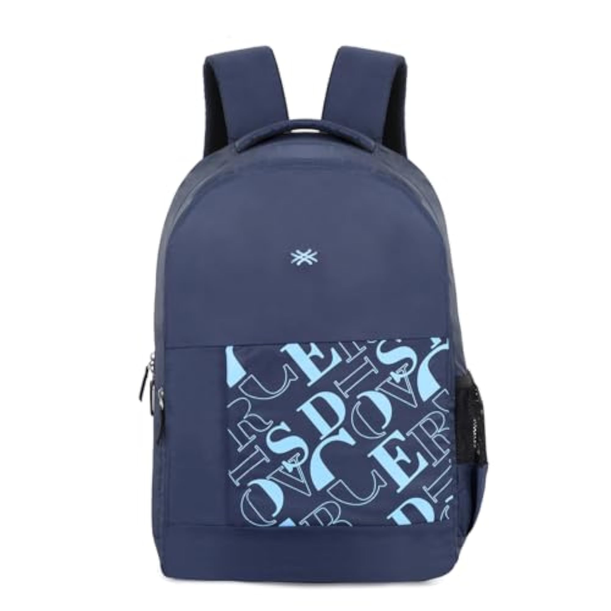 Unisex Casual Polyester Backpack, Navy & Light Blue