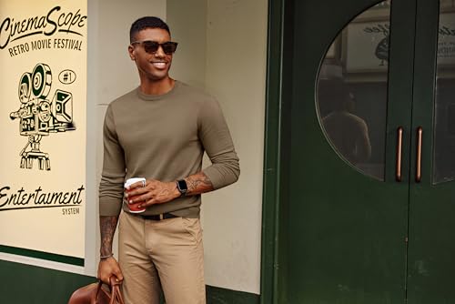 Pj Paul Jones Mens Sweater Crewneck Knit Tops Basic Stylish Casual Fall Pullover Sweater For Mens Sweatshirt Wool Sweater Men Camel M thumb #6