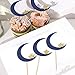 12pcs Moon and Star Cupcake Toppers - Over the Moon, Twinkle Twinkle Little Star, Outer Space Theme Party Decorations