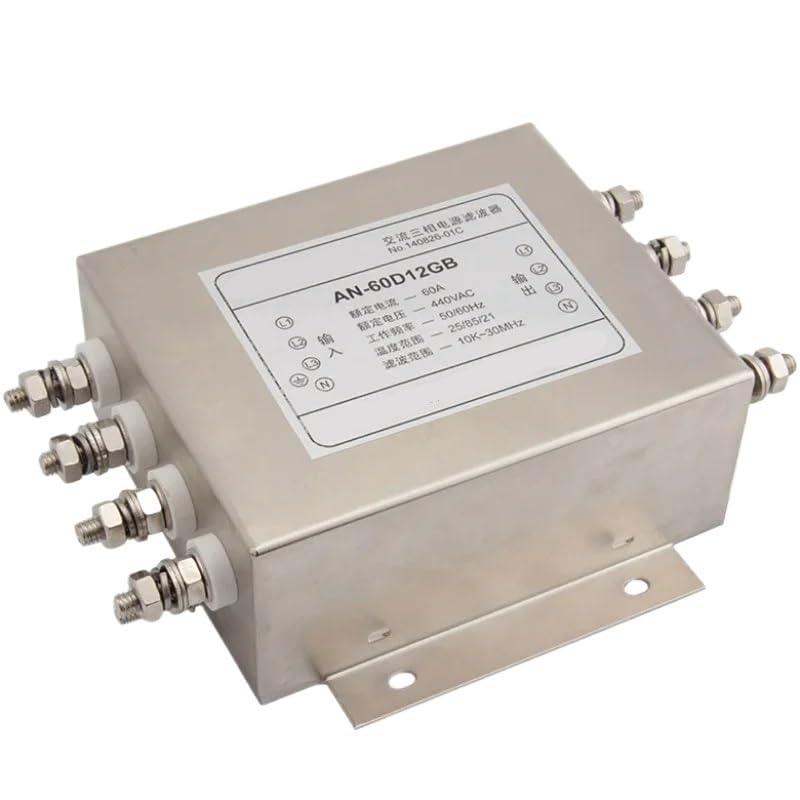 Filtro de alimentación trifásico de 4 hilos con inductor integrado AN-60D12GB