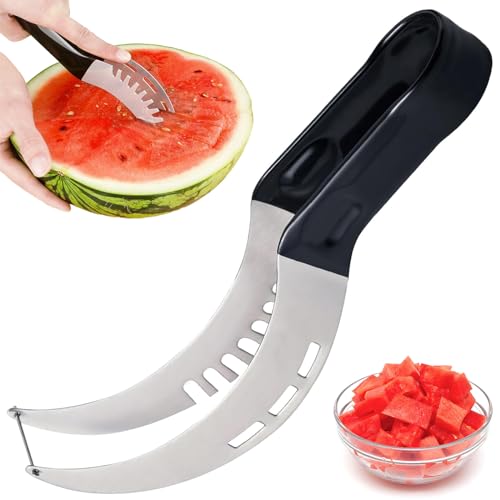 ACTOYS Cortador de Sandia, Cortador de Sandia Acero Inoxidable, Cortador de Melón, Corta Sandia y Melones, Cortador Fruta, Kitchen Gadgets Corta Sandia y Melones para Acampar en Fiestas