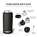 Frost Buddy Universal Can Cooler - Fits All - For Regular 12 & 16 oz or Slim-Size Bottles - Insulated Double-Walled Stainless Steel (MatteBlack)