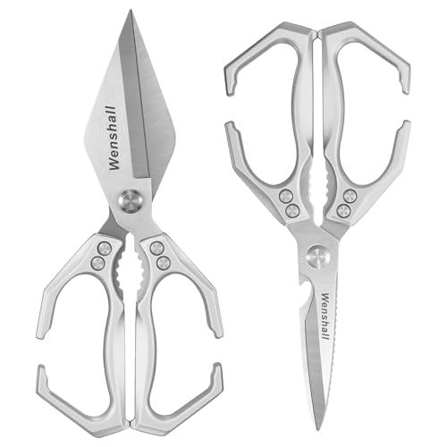Wenshall Kitchen Shears Set Heavy Duty Poultry Shears（Silver）