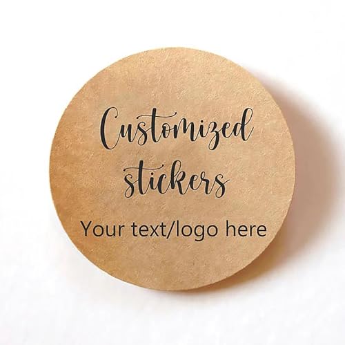 Inshoney Kraftpaper Custom Stickers Personalized Labels Sticker Logo Text Bakery Labels Food Jars Round Sticker 1.5“，2”，3“， 4”， 100 Or 200 Pcs