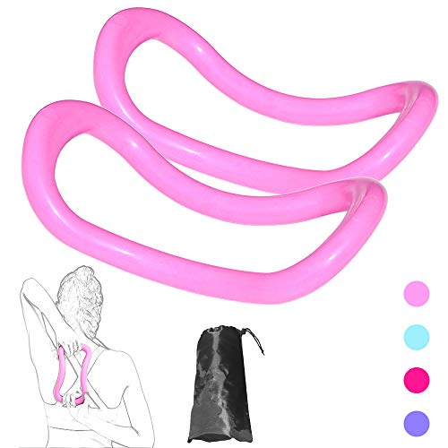 Loijon 2 PCS Anel de Yoga Anel de Pilates Anel de Fitness Círculo de Alongamento de Corpo Inteiro Gr