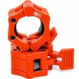 MuscleForge Hantelverschlüsse 50mm – Schnellverschluss Langhantel Klemmen für Olympic Bar – 2 Stück Barbell Clips für Krafttraining, Gewichtheben & Fitness zu Hause oder im Studio Orange