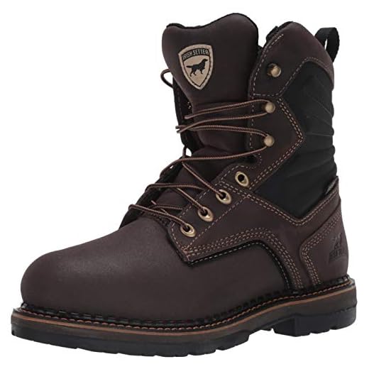 Irish Setter Work Men's Lace-up Mid Calf Boot, Brown, 9.5 Wide