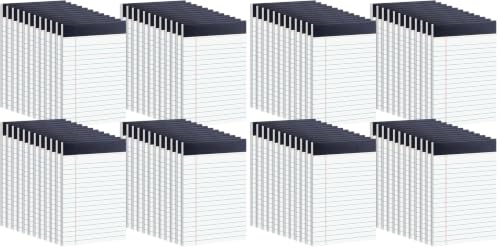 Image of Oleitodh 96 Pack Legal Pads 8.5 x 11 White Wide Ruled Writing Pads Bulk