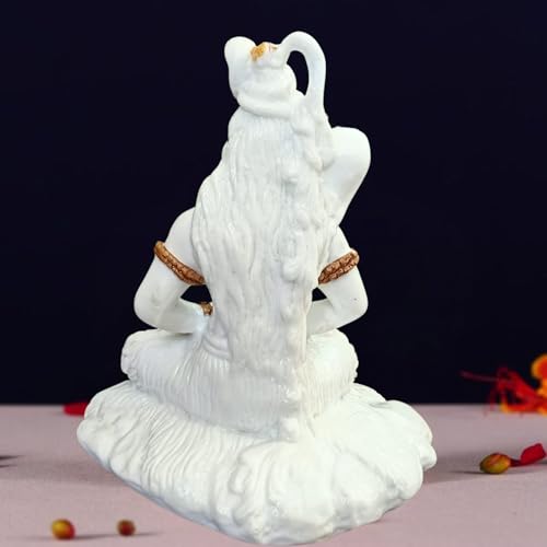 Image of Handicrated Marble Shiv ji Statue Shankar Bhagwan Murti for Home /Temple (5 inchx4 inchx6 inch Inch)