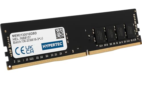 Hypertec 16 GB DDR4 2666 MHz PC RAM – Hynix-Chip, 1×16 GB DIMM PC4-21300, Desktop Arbeitsspeicher, CL19, 1.2 V, zuverlässig & leistungsstark