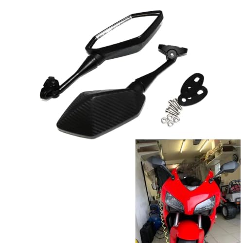 Espejos retrovisores para Hyosung GT650R de diseño aerodinámico y acabado negro mate 5