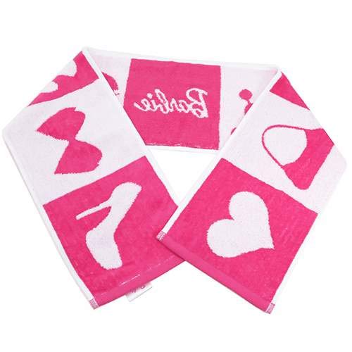 丸眞 マフラータオル Barbie バービー 約18×110cm ピンクアイコン