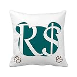 Offbb-USA Brasilien Währungs Symbol Real BRL Bear Wurfkissen, quadratisch