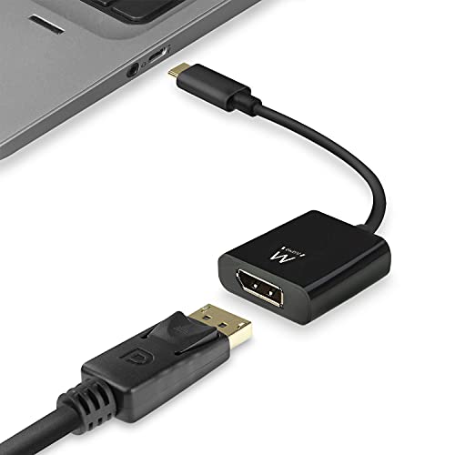 Ewent EW9825 - Cavo USB-C A Displayport, Lunghezza 0,15 M, Convertitore USB-C 4K A 60Hz, Per Collegare Monitor Aggiuntivi Al Laptop - 4