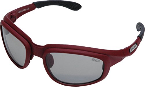 RxMulti3D lunettes 3D RealD pour , MasterImage 3D et TV 3D Passive , Rouge