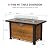 44 Inch Outdoor Gas Fire Pit, 50000 Btu Propane Fire Pit Table with Lid, Glass Wind Guard, Lava Rocks, Waterproof Cover, Wicker Table Firepit for Outside Patio, Garden, Brown