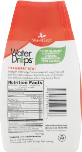 Image of SWEET LEAF, WATER DROPS,STRAWBRY KIWI 1.62 OZ (Pack of 2)