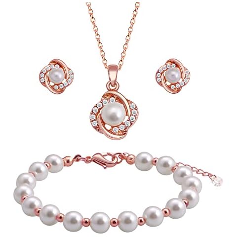Bridesmaid Jewelry Set with Love Knot Pendant Cover