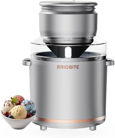 1.1 Quart Ice Cream Maker – Electric Ice Cream Machine for Gelato, Milkshakes & Sorbet, Perfect for Family, Easy to Use & Clean,Silver